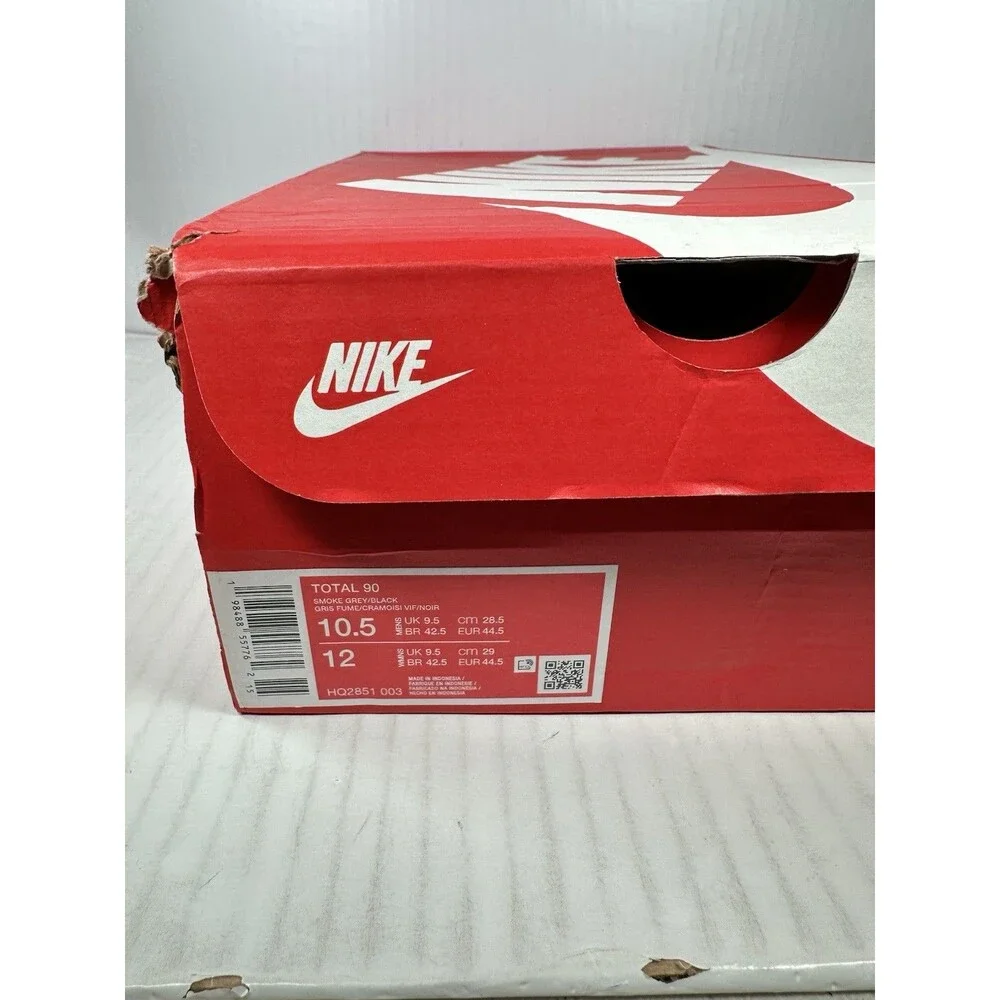 Size 10.5 Nike TOTAL 90 Men's Smoke Grey HQ2851-003 Soccer Sneakers Shoe NEW